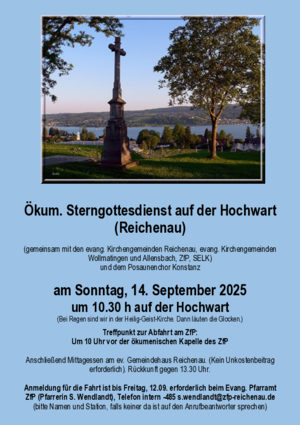 Einladung zum Sterngottesdienst 2025 Einladung zum Sterngottesdienst 2025